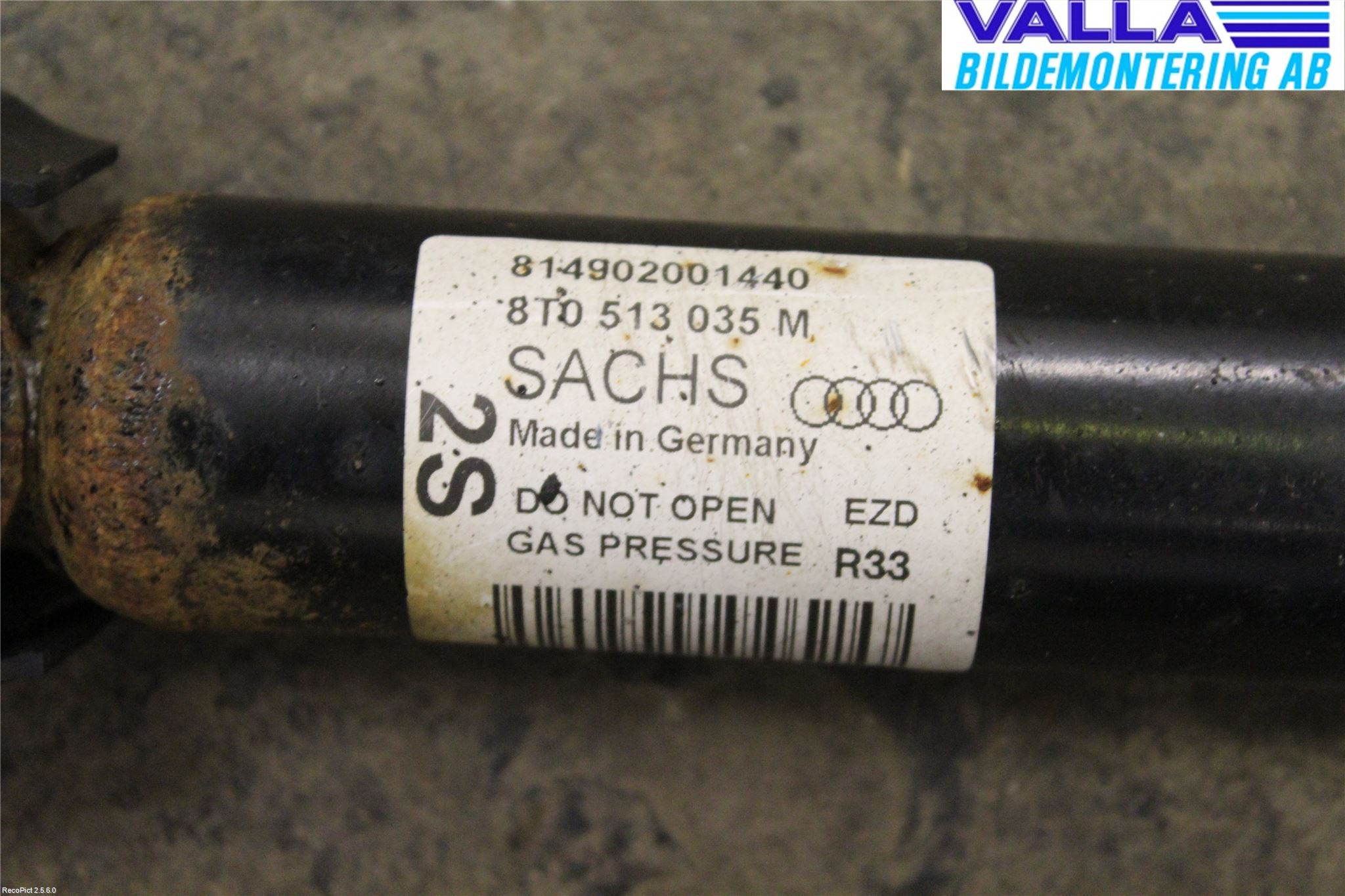 Audi A4/S4 08-11 Støtdemper Bak