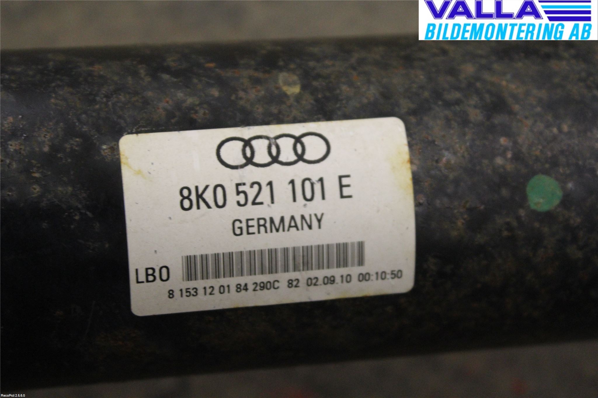 Audi A4/S4 08-11 Mellomaksel Kompl