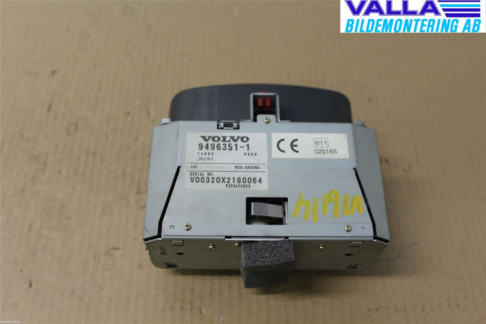 Volvo S80 99-03 Instr Skjerm Dvd-Gps-Ac-Tlf