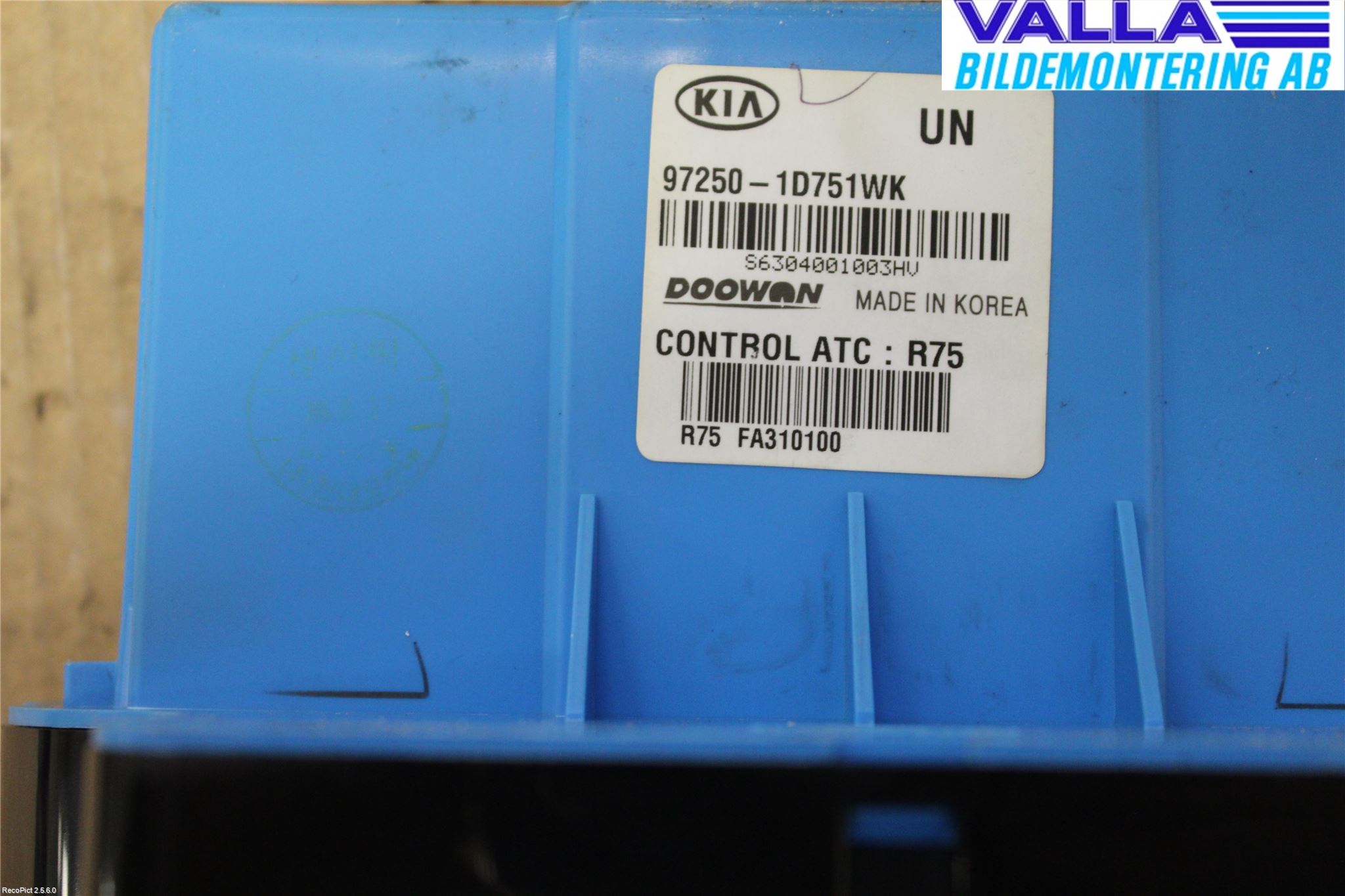 Kia CARENS II 07-12 Varme Ac Betjening-Display