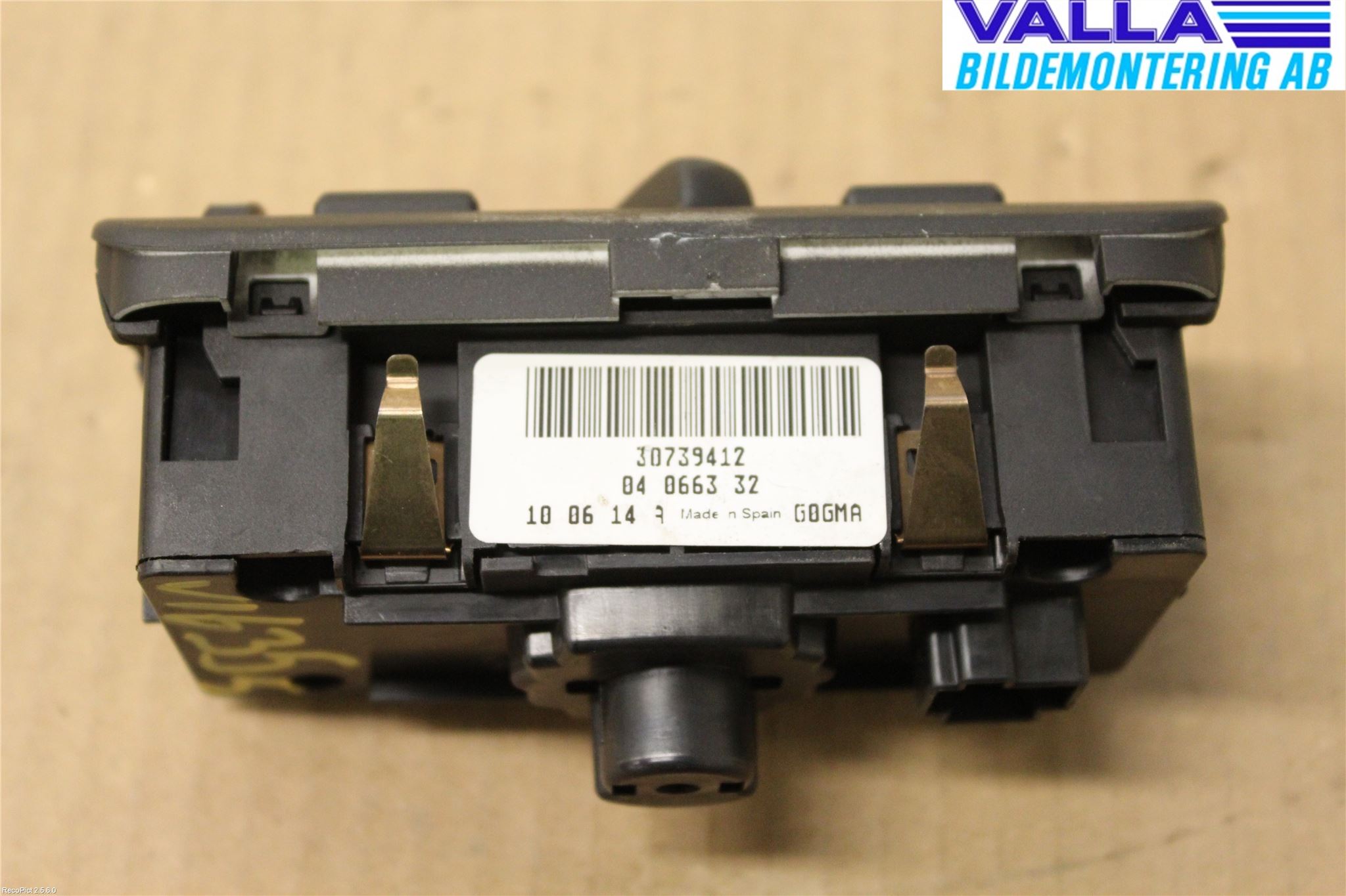 Volvo S60 11-13 Bryter Hovedlys