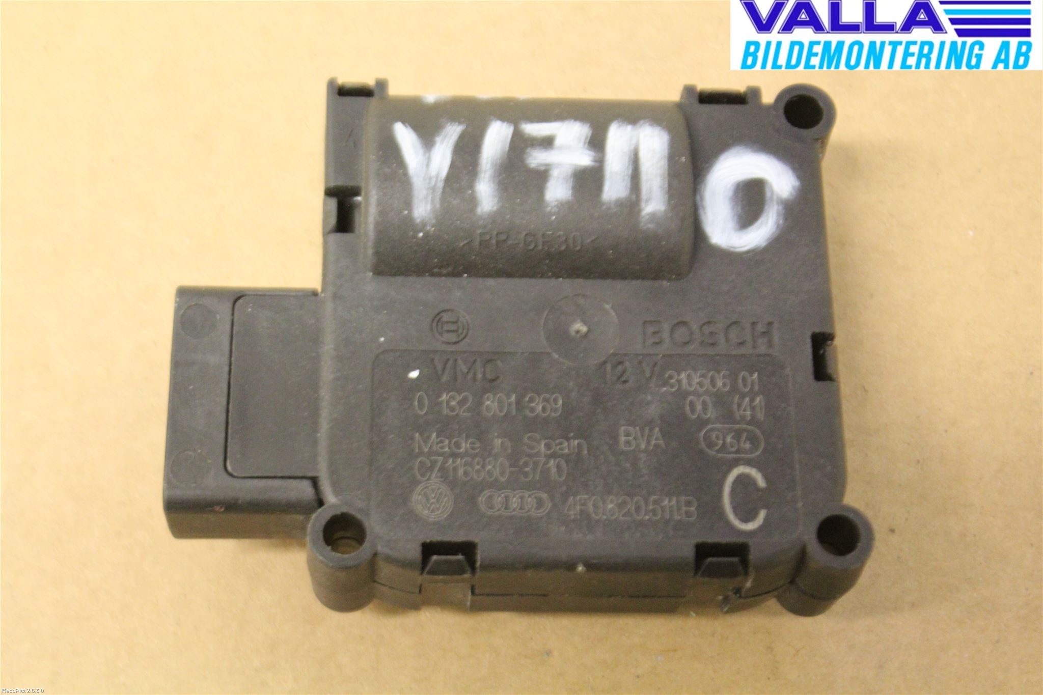 Audi ALLROAD 06-11 Varme Ac Regulerings Motor