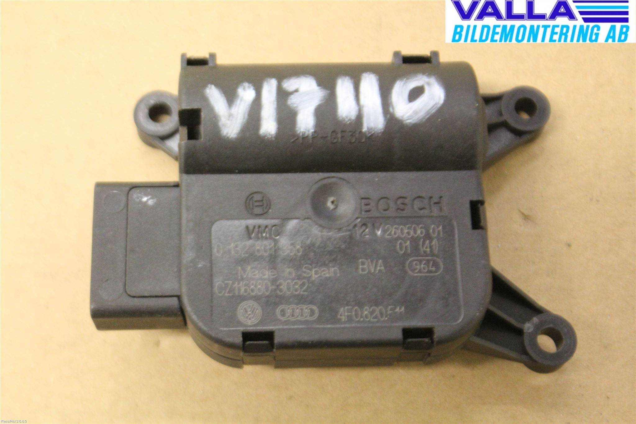 Audi ALLROAD 06-11 Varme Ac Regulerings Motor