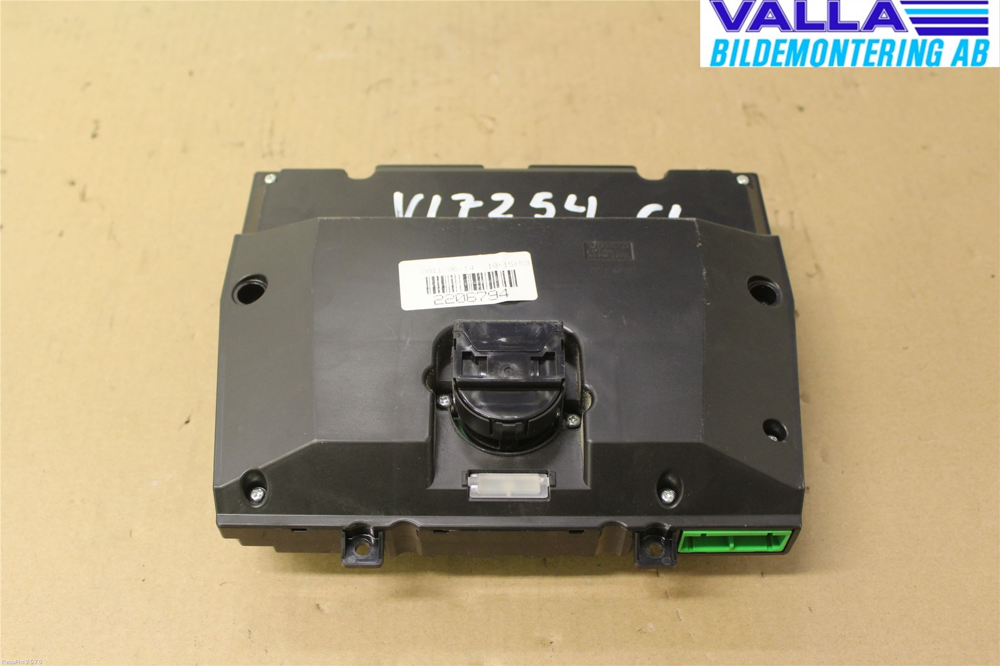 Volvo V70 08-13 Varme Ac Betjening-Display