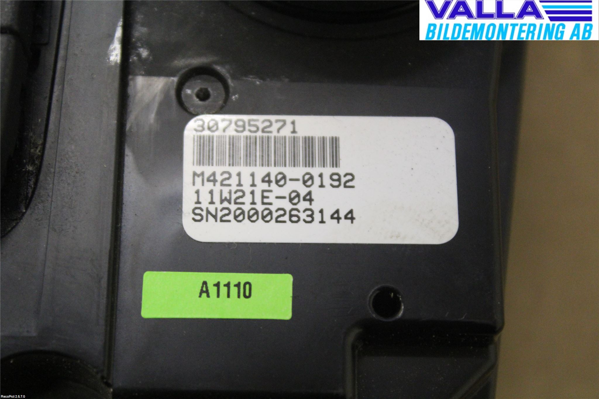 Volvo V70 08-13 Varme Ac Betjening-Display