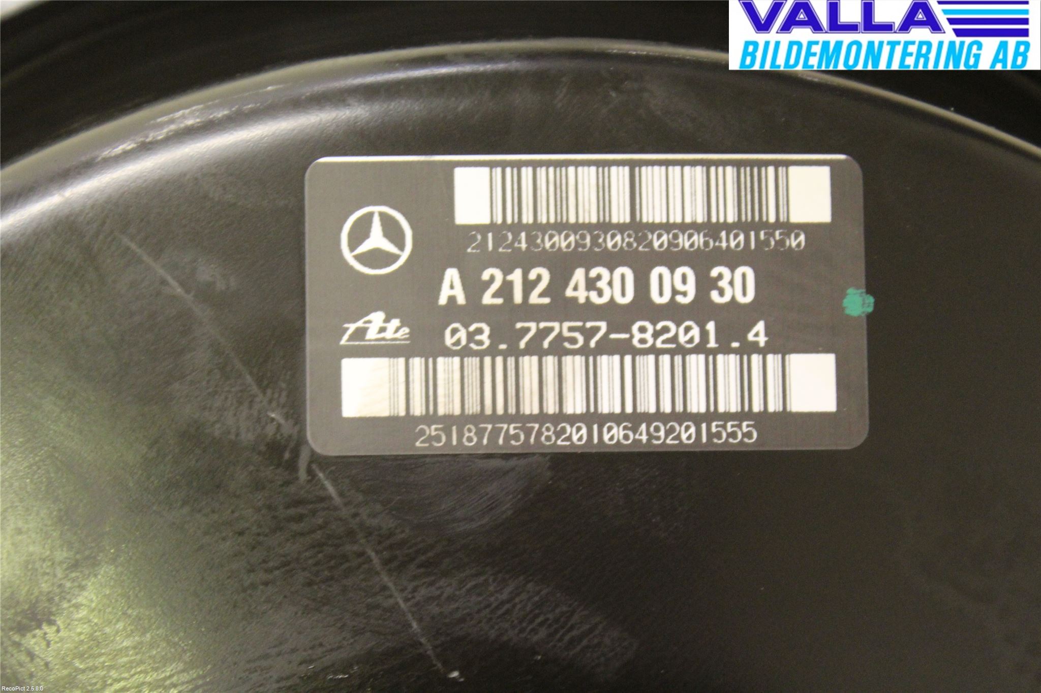 Mercedes-Benz MB E-KLASS (W212) 09-16 Bremseservo