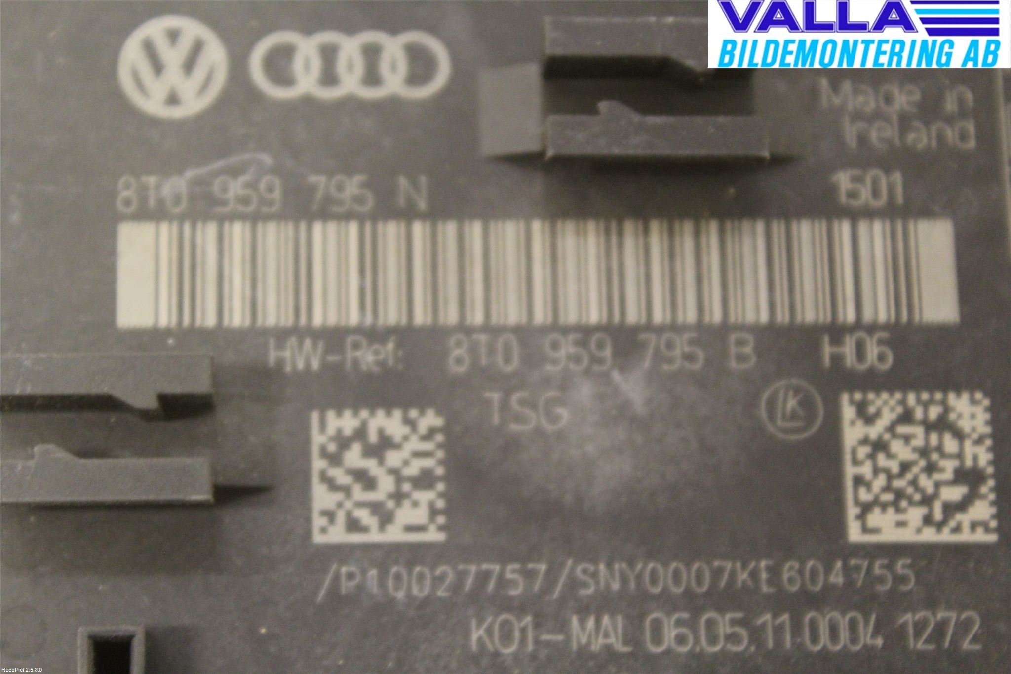 Audi A4/S4 08-11 Styreenhet Dør