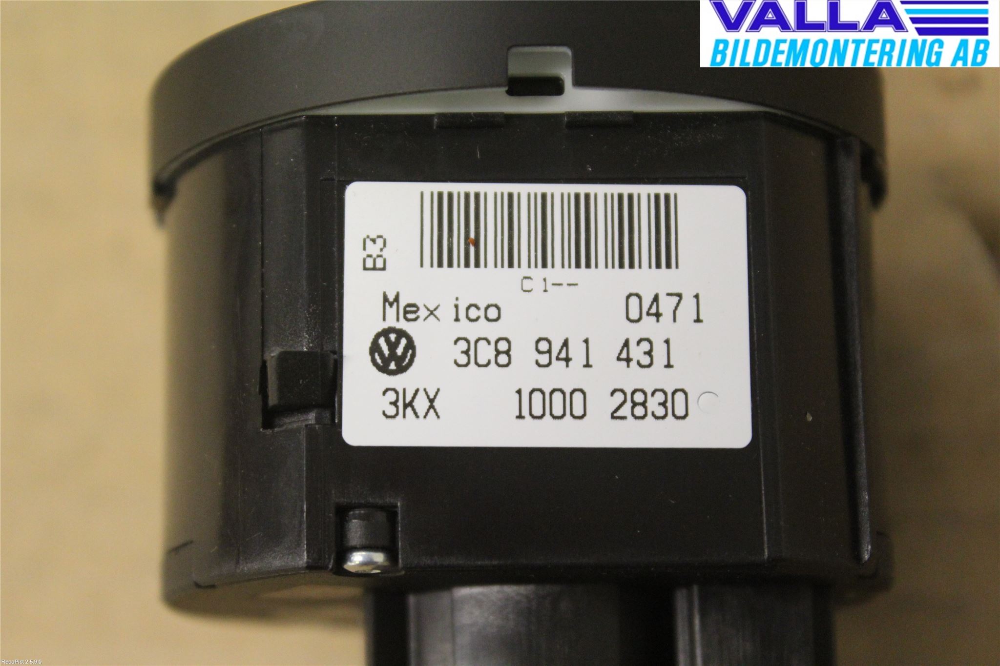 Volkswagen VW GOLF VI 09-13 Bryter Hovedlys
