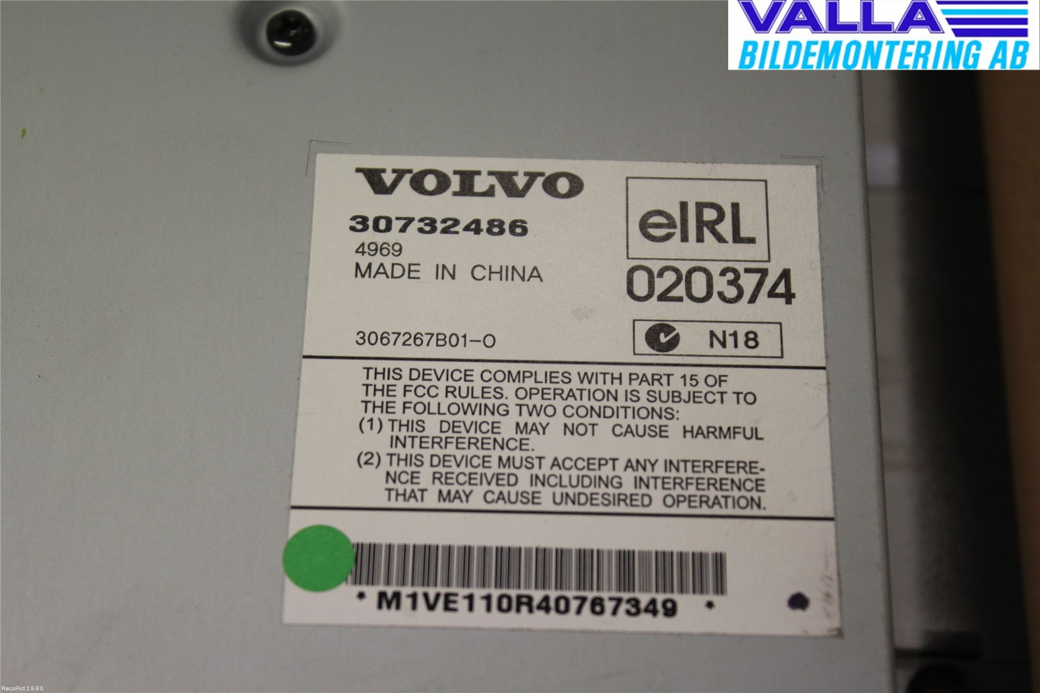 Volvo V50 04-07 Stereo Forsterker