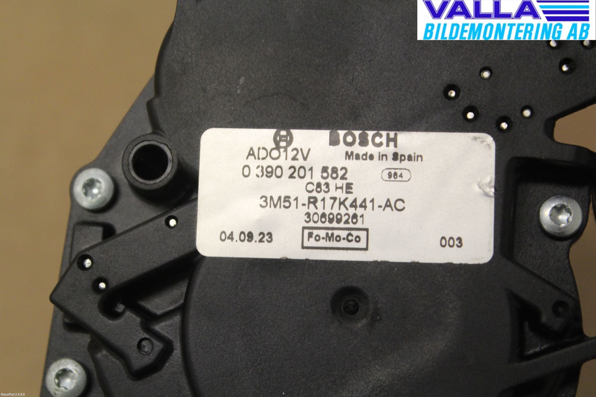 Volvo V50 04-07 Viskermotor Bakluke