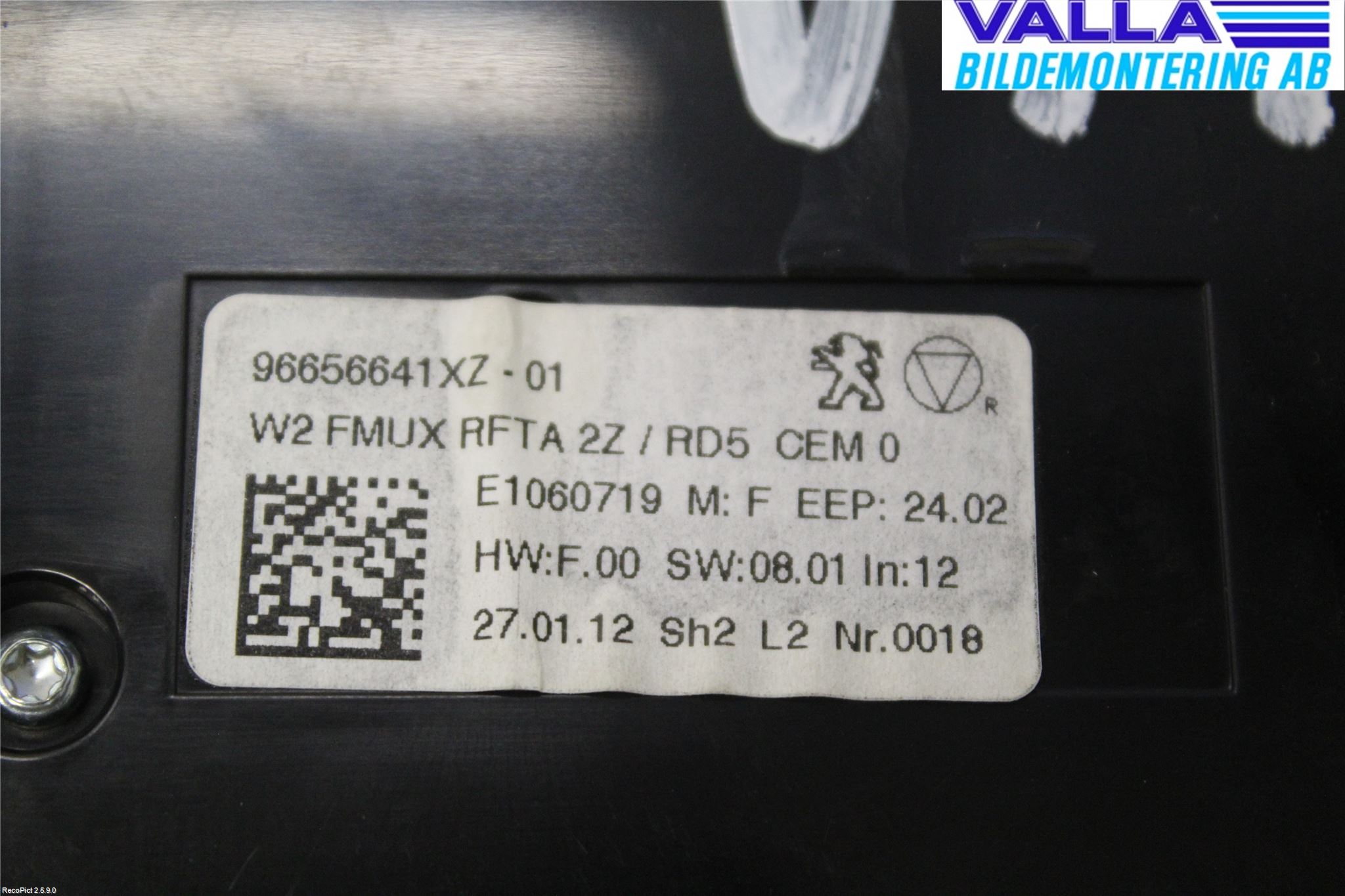 Peugeot 508 11-18 Varme Ac Betjening-Display