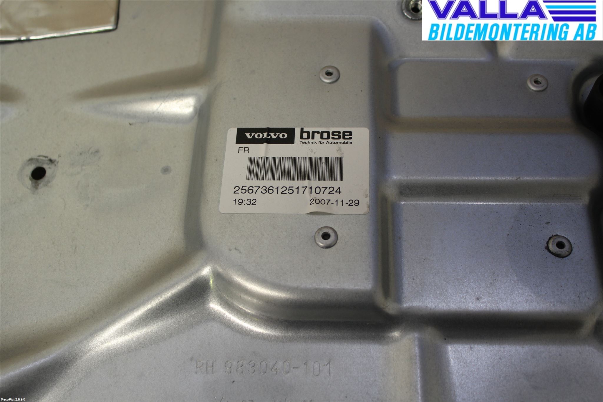 Volvo V70 08-13 Vindusheis El Komp