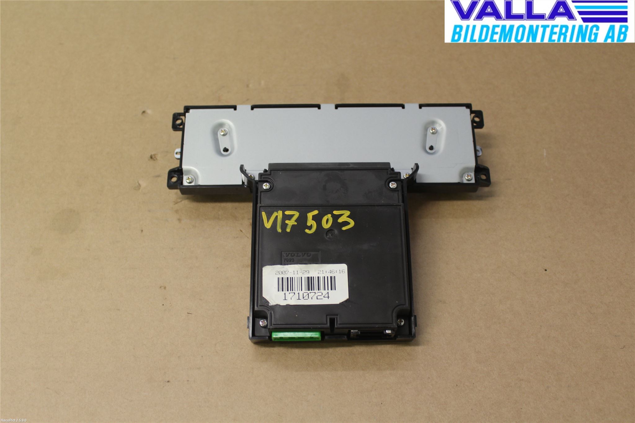 Volvo V70 08-13 Instr Varselys - Display