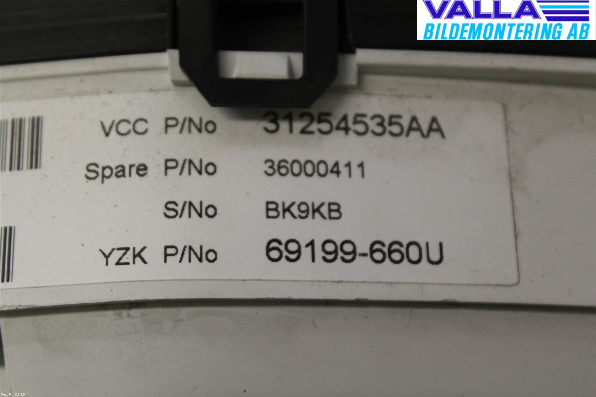 Volvo V70 08-13 Instr Kombinert