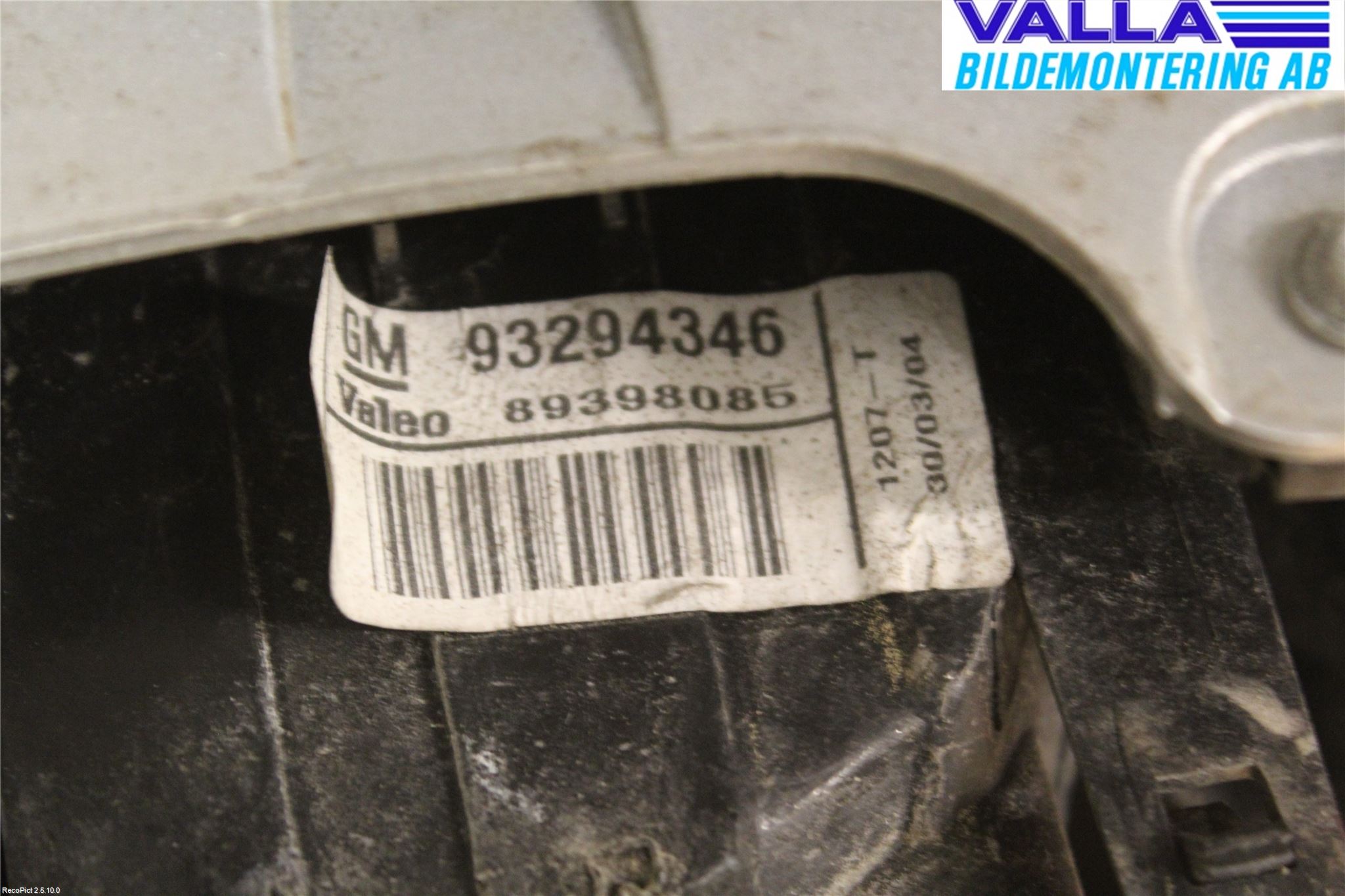 Opel MERIVA A   03-10 Baklykt Høyre