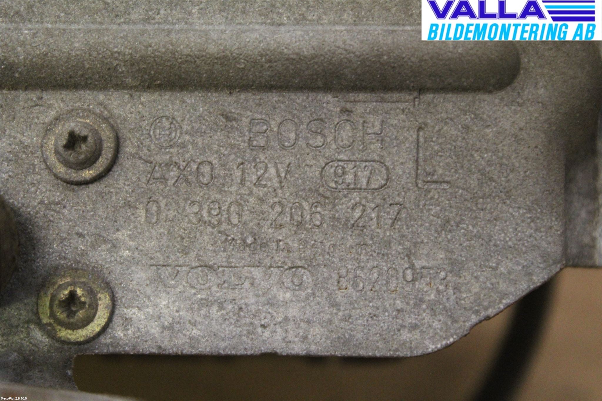 Volvo S80 04-06 Frontlykt Viskermotor V