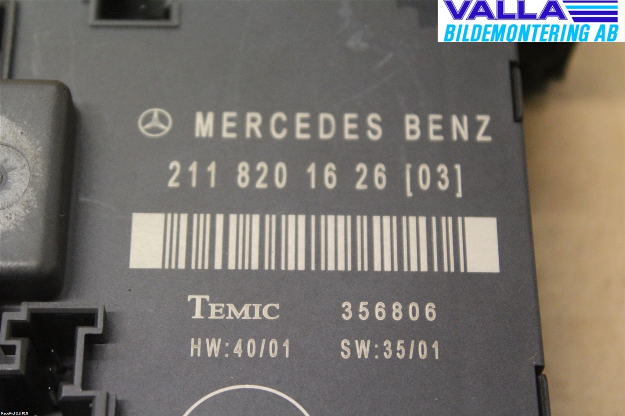 Mercedes-Benz MB E-KLASS (W211) 02-09 Styreenhet Dør