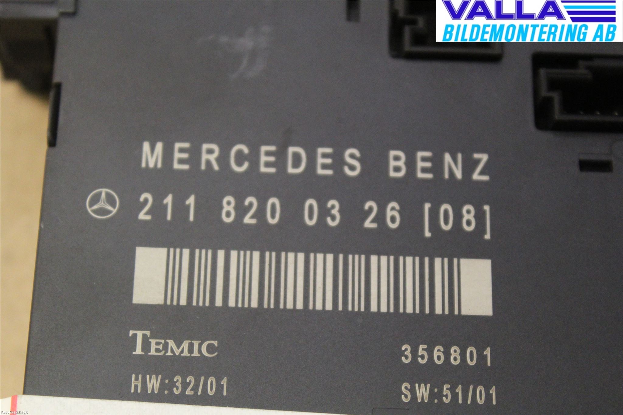 Mercedes-Benz MB E-KLASS (W211) 02-09 Styreenhet Dør
