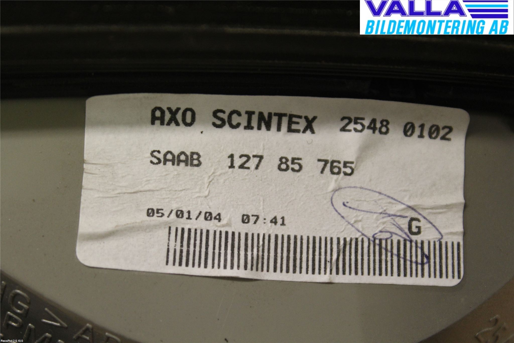 Saab 9-3 VER 2 Baklykt Venstre  På Luke(Indre
