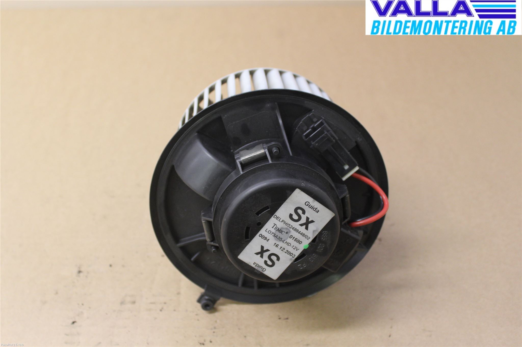 Alfa 156 Varmeapparat Viftemotor