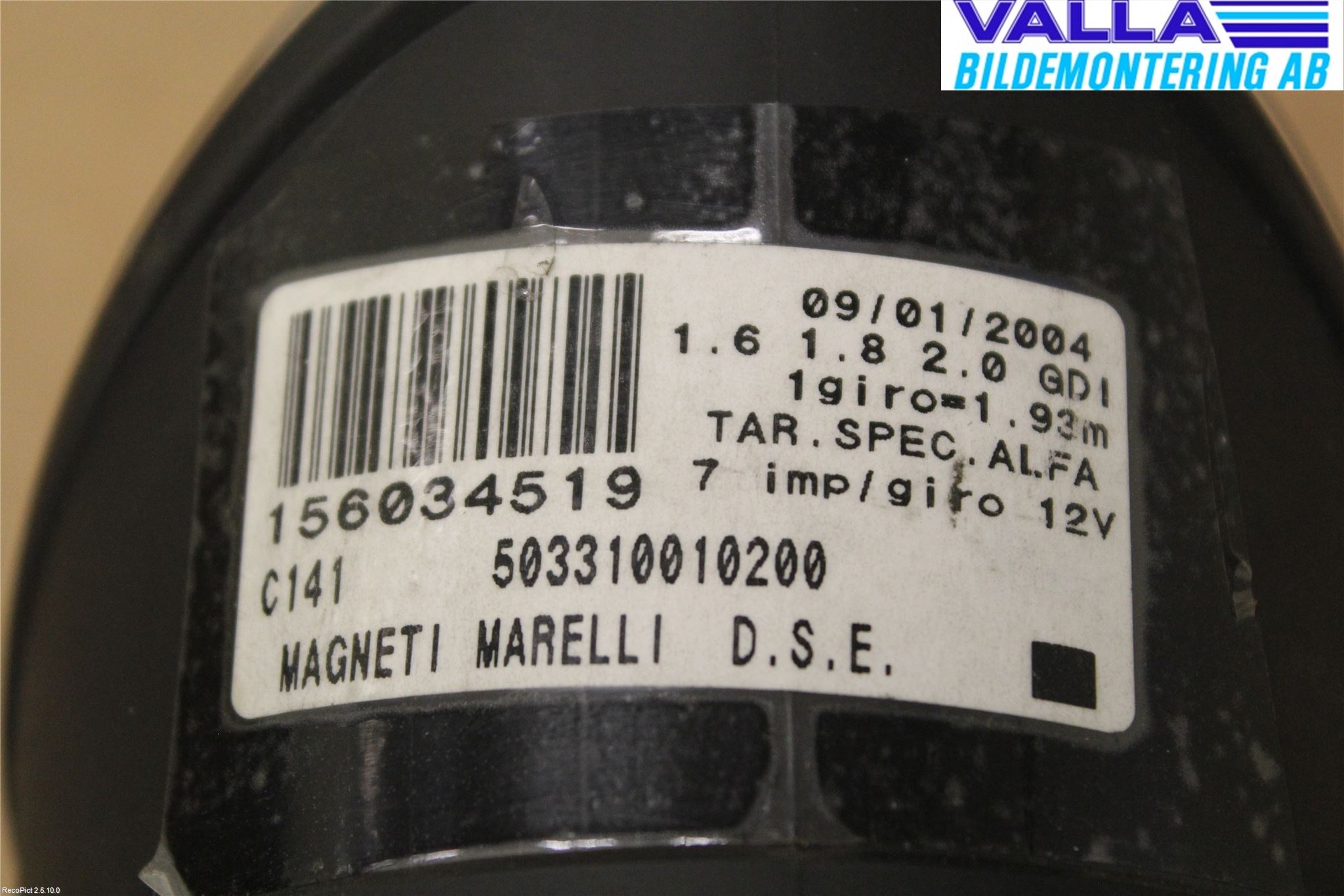 Alfa 156 Instr Speedometer