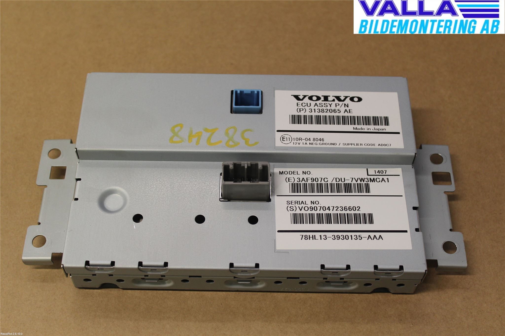 Volvo V60 14-18 Instr Varselys - Display