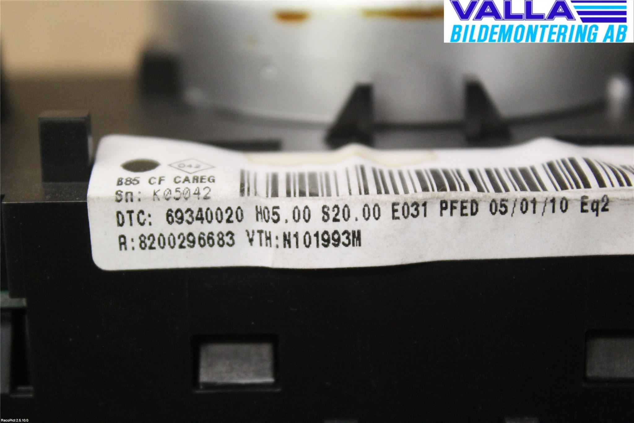 Renault CLIO III  09-12 Varmeapparat Panel(Regulering)