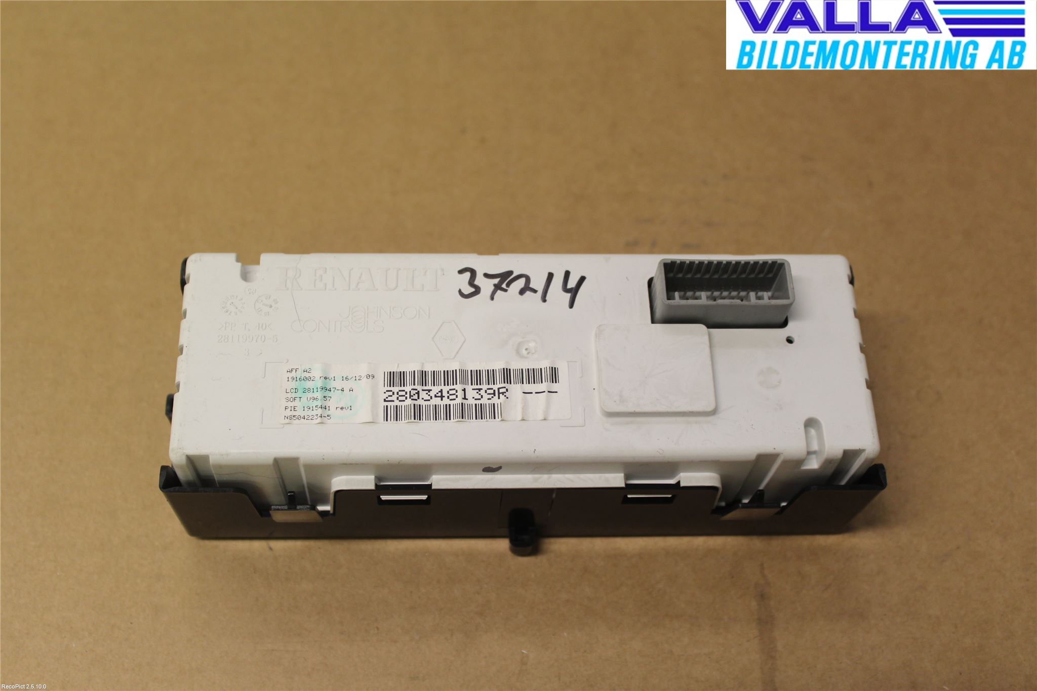 Renault CLIO III  09-12 Instr Varselys - Display
