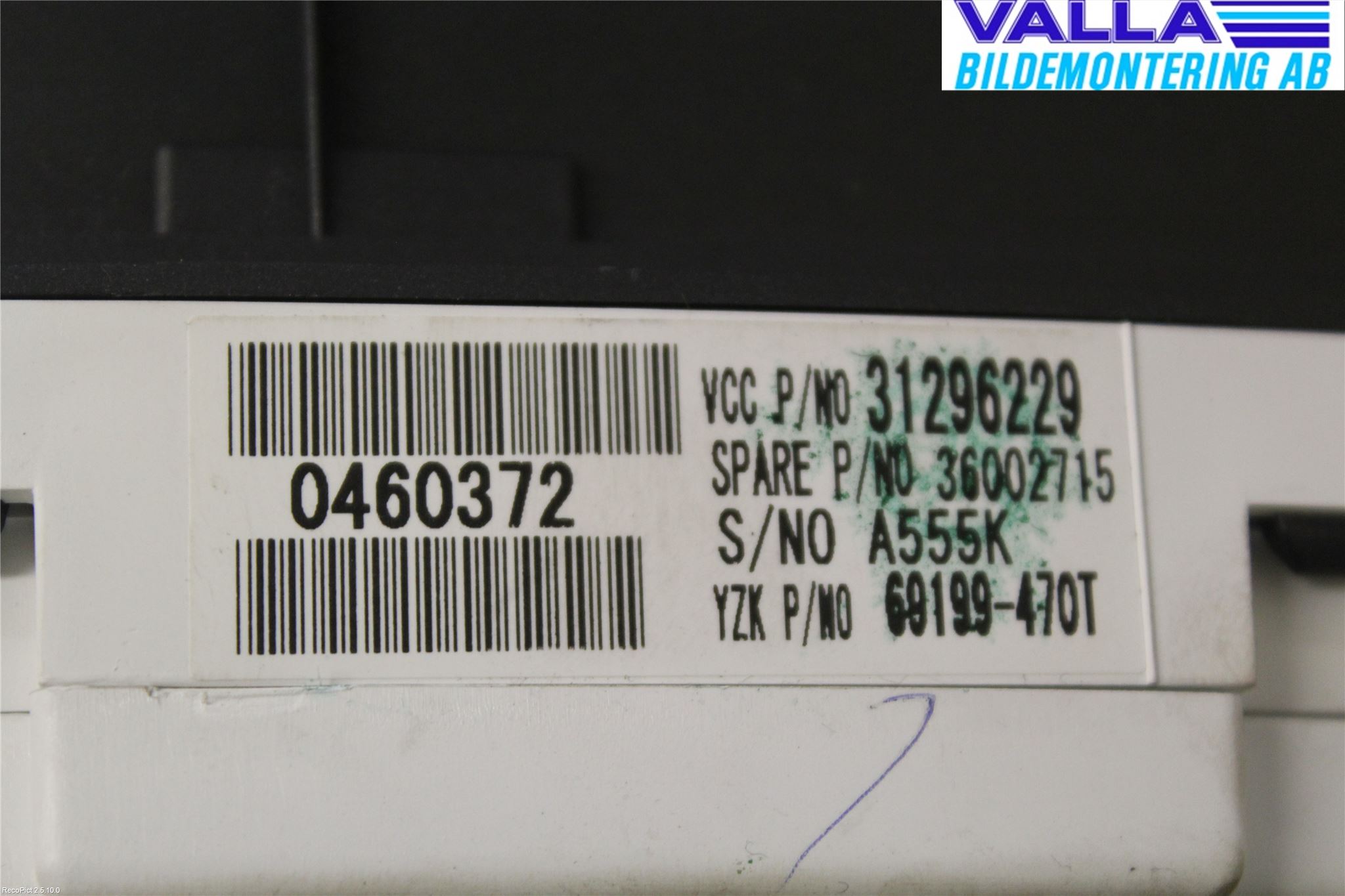 Volvo V50 08-12 Instr Kombinert