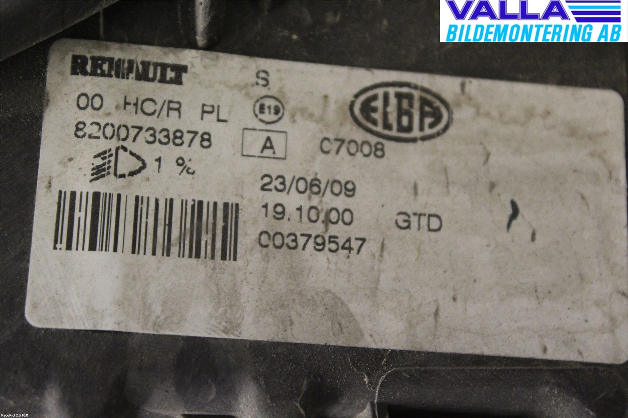 Dacia SANDERO 09-13 Frontlykt Venstre