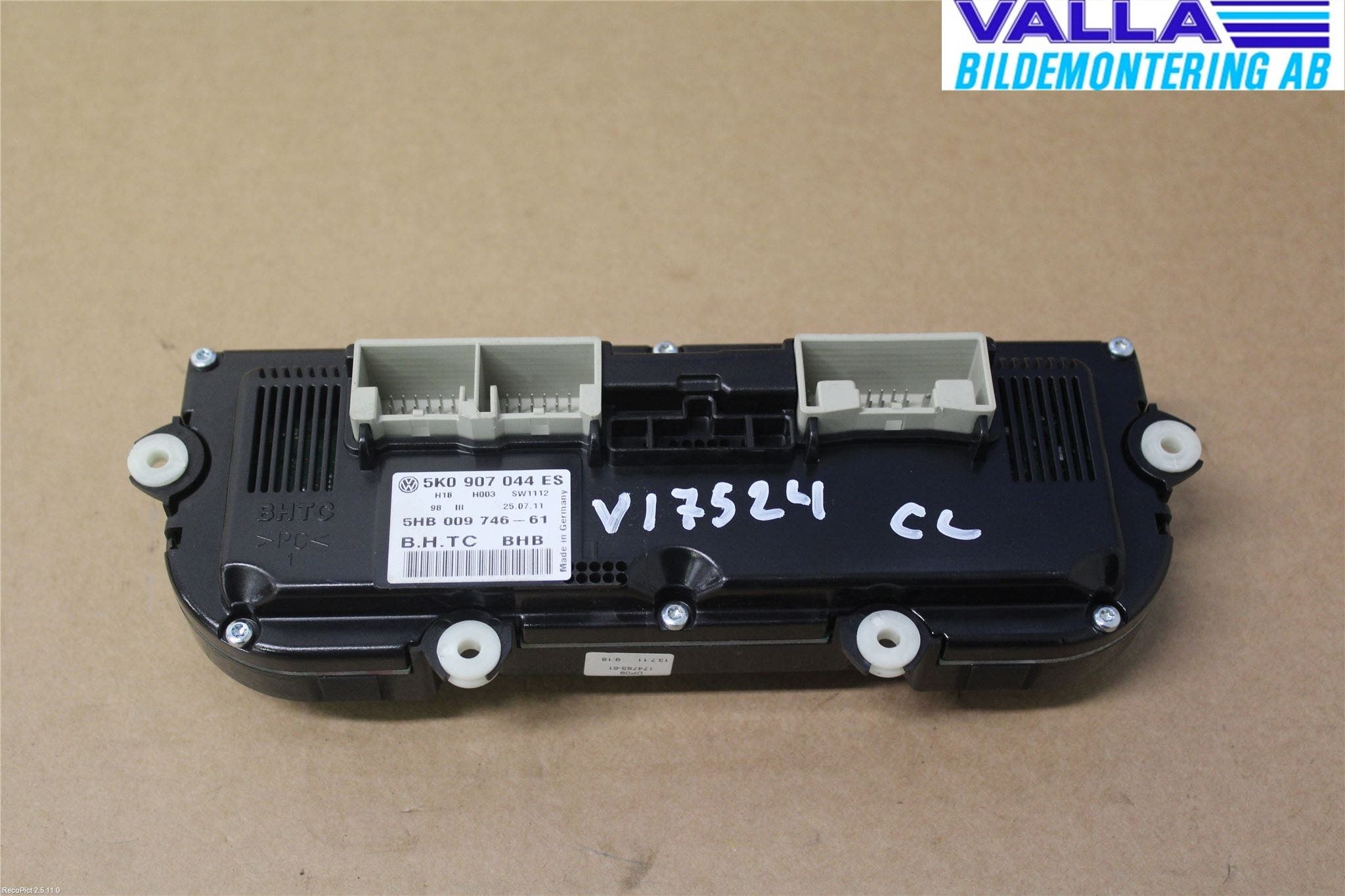 Volkswagen VW PASSAT 11-14 Varmeapparat Panel(Regulering)