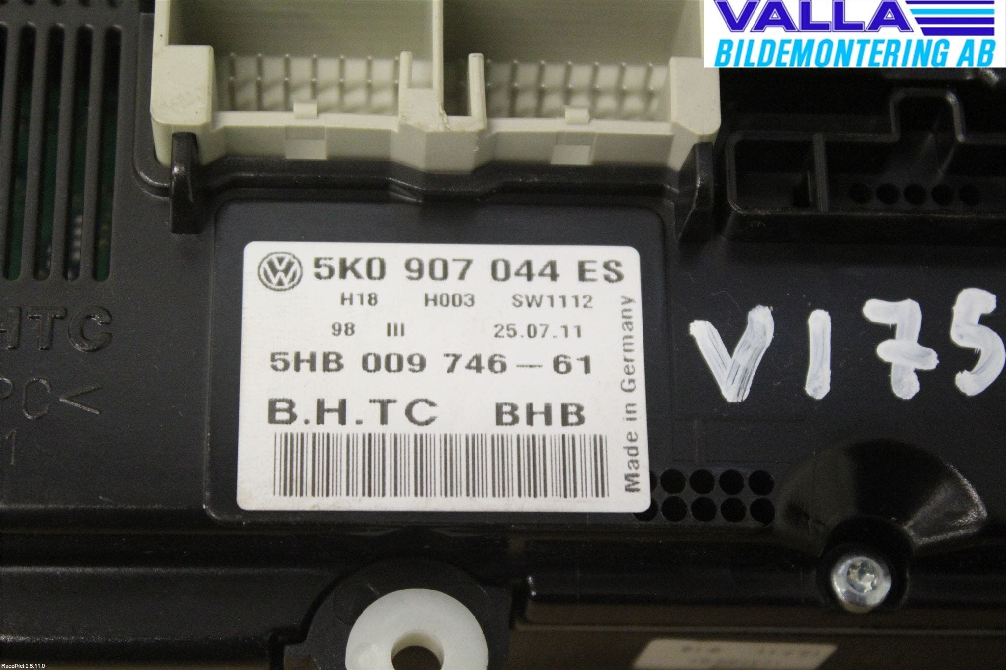Volkswagen VW PASSAT 11-14 Varmeapparat Panel(Regulering)