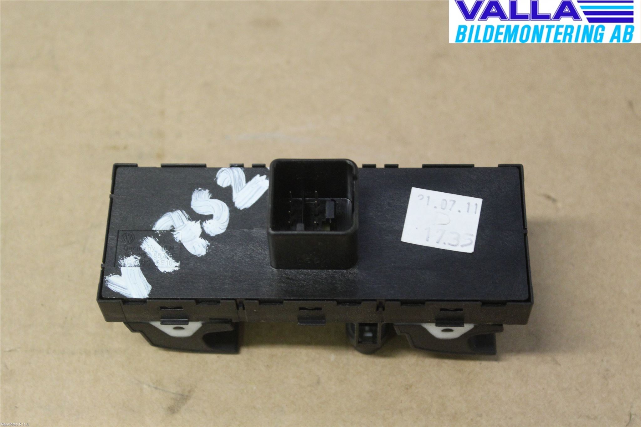 Volkswagen VW PASSAT 11-14 Bryter Vindusheis