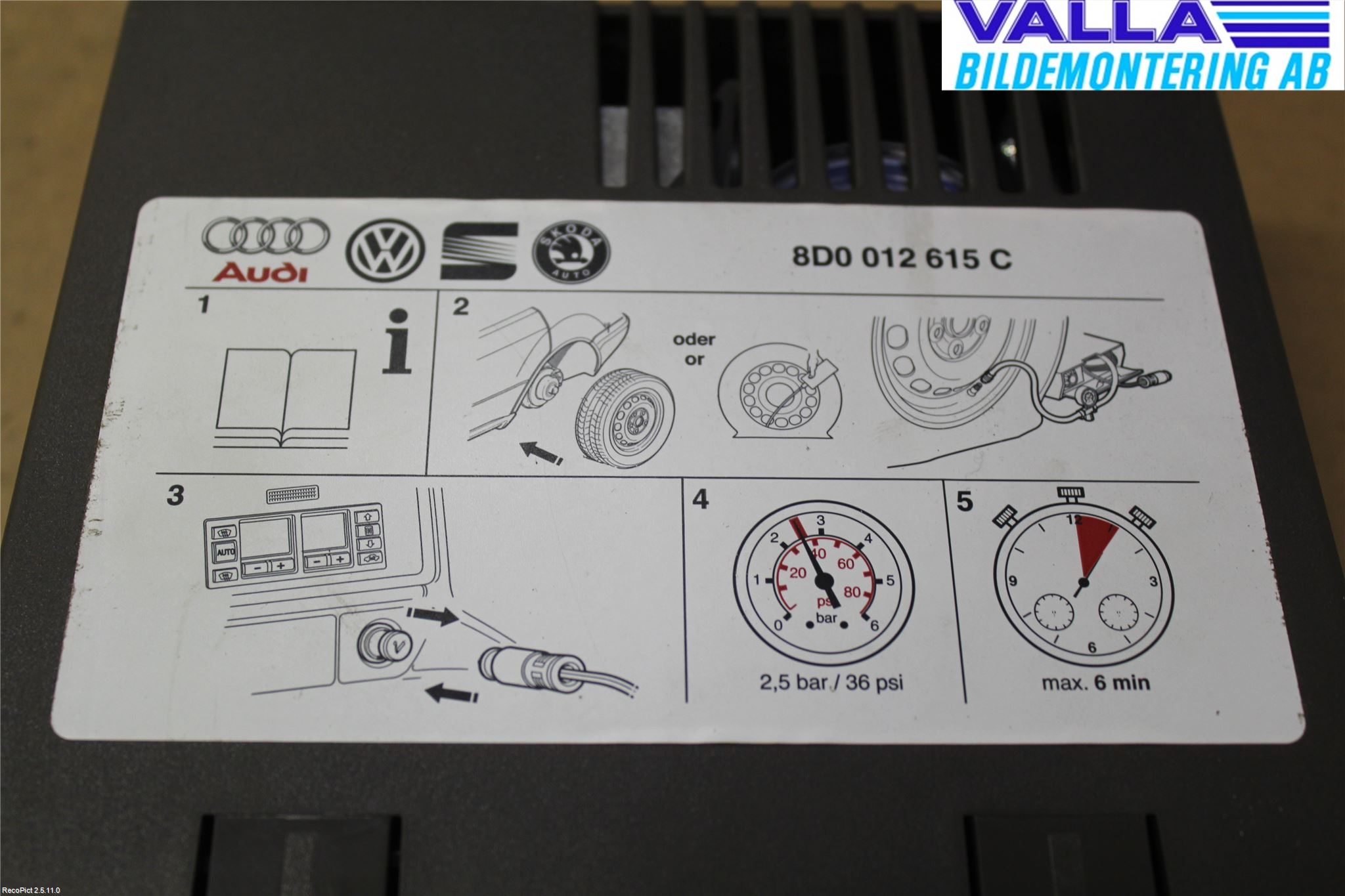 Volkswagen VW PASSAT 11-14 Kompressor Dekk