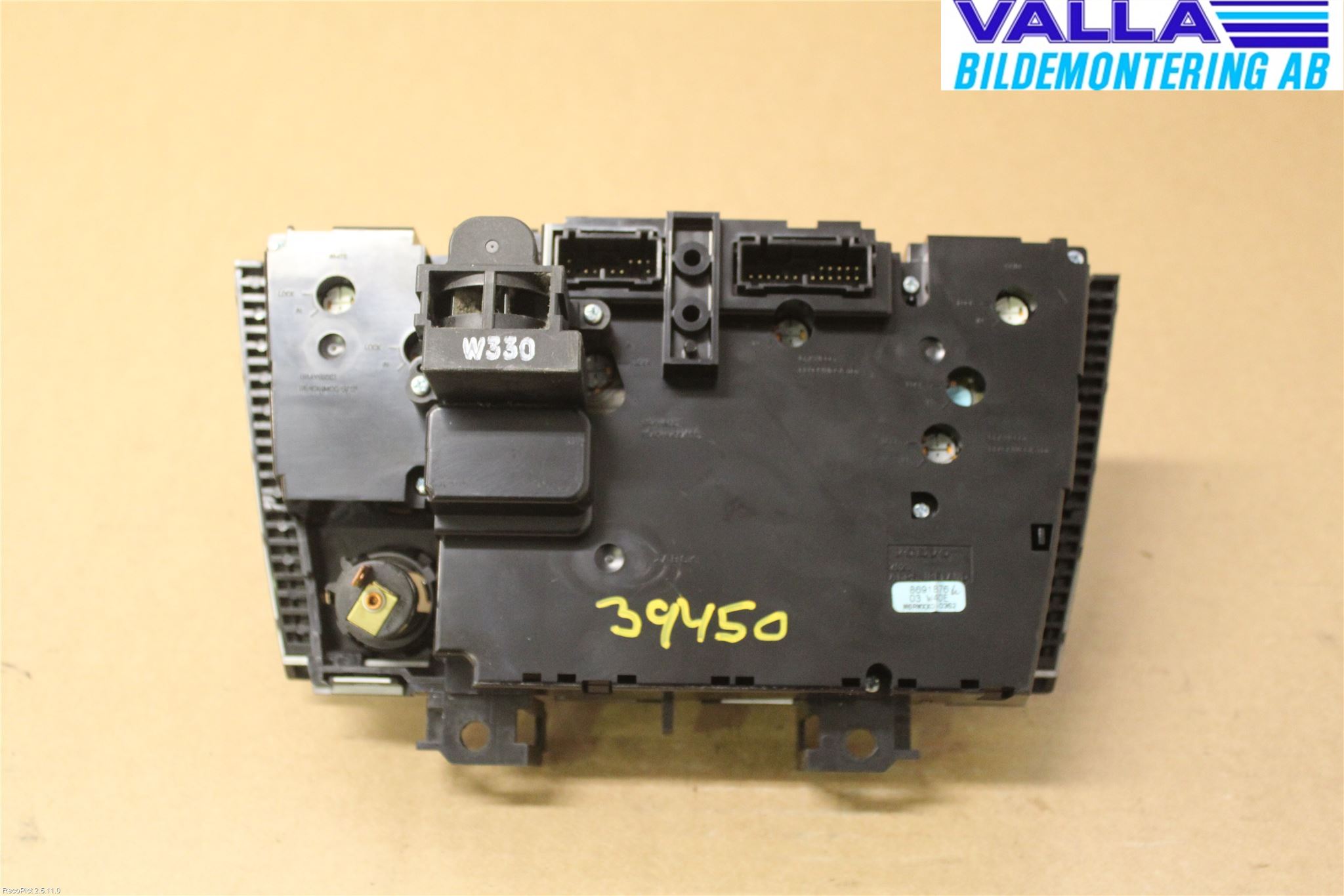 Volvo S60 01-04 Varmeapparat Panel(Regulering)