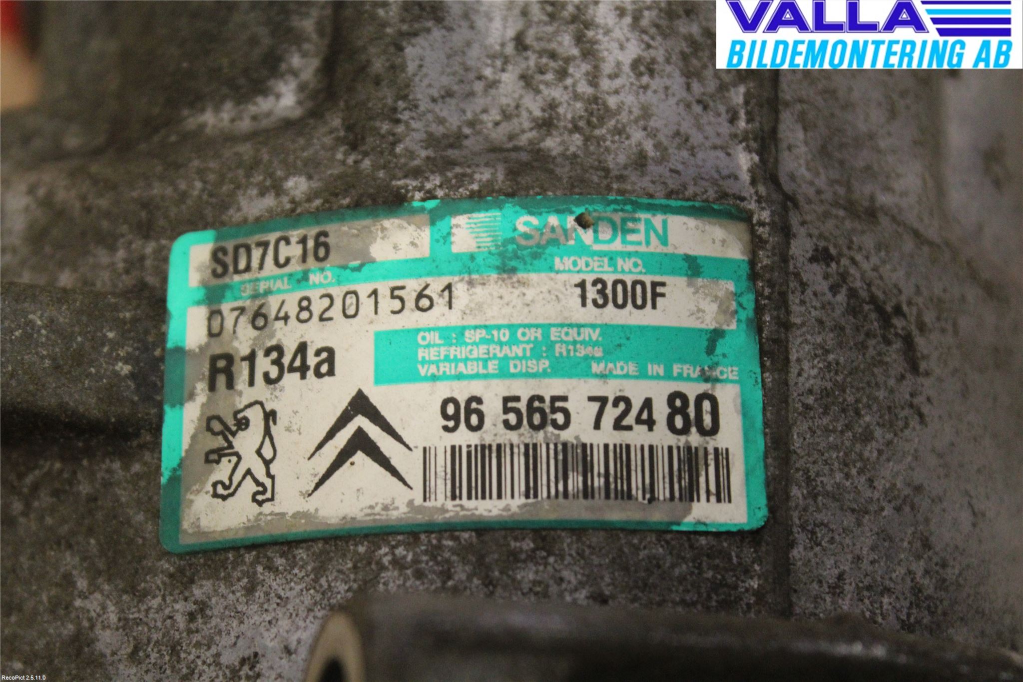 Citroen C5     05-08 Varme Ac Kompressor