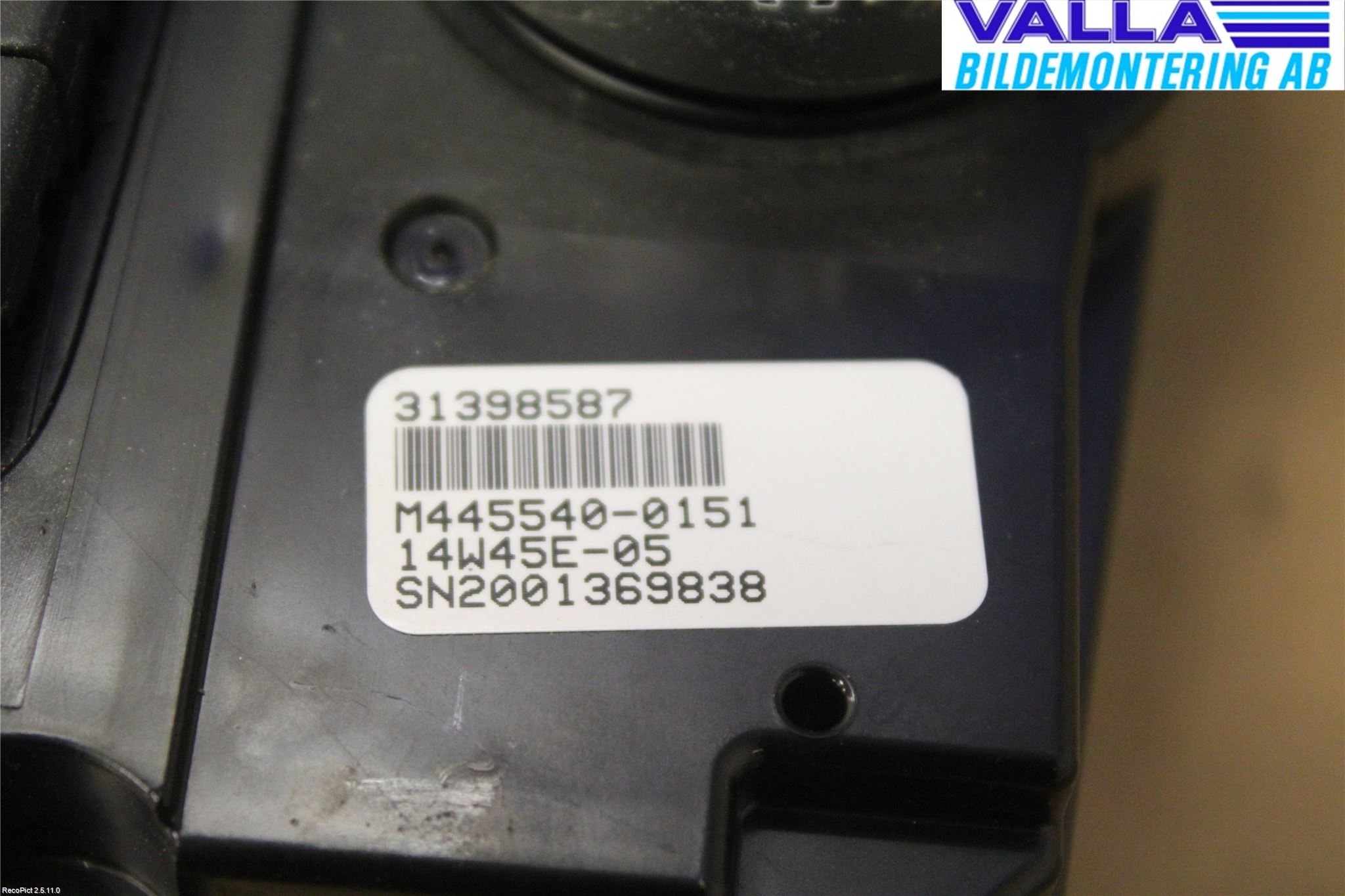 Volvo V70 14-16 Varmeapparat Panel(Regulering)