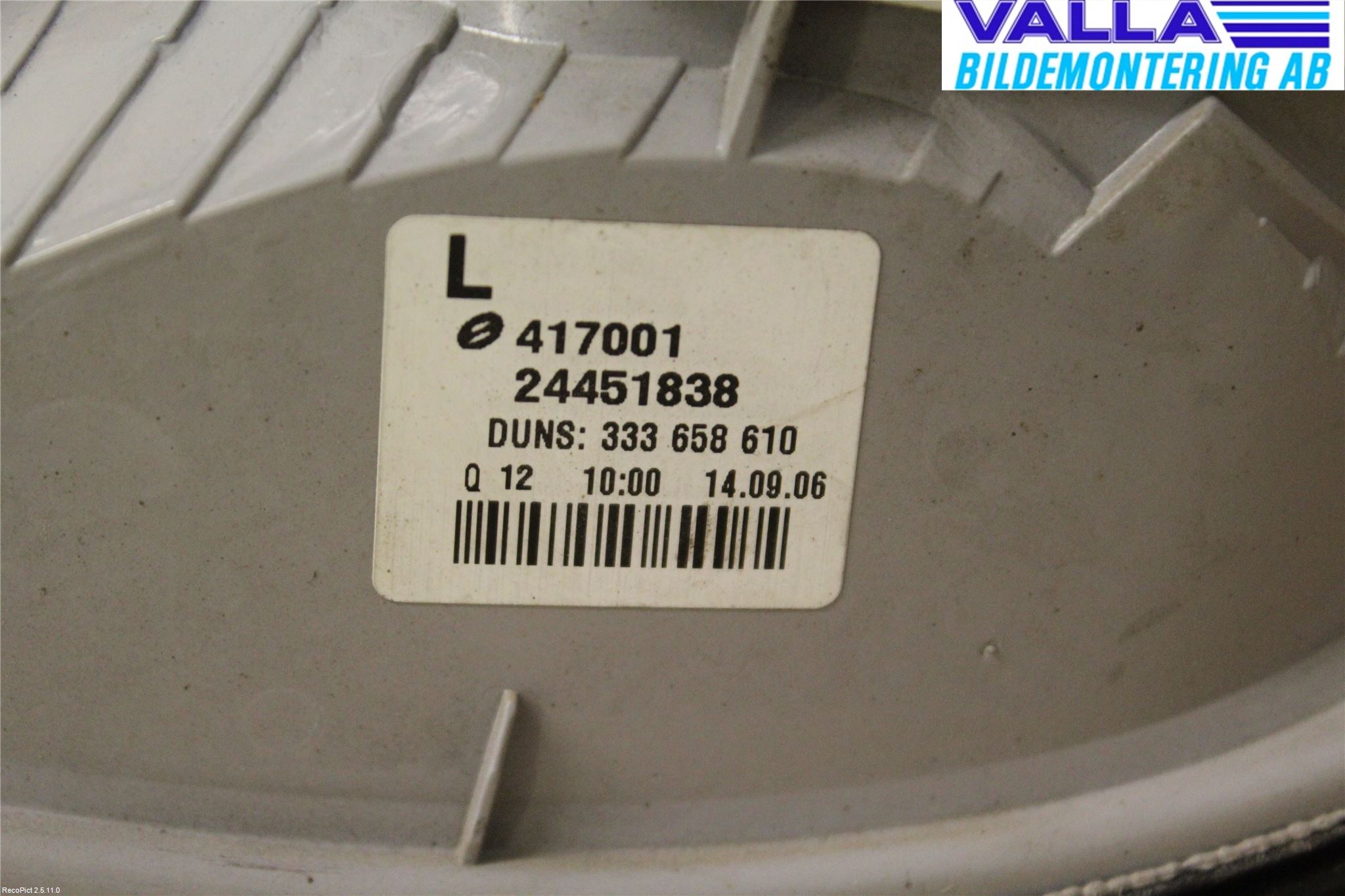Opel ASTRA H 04-12 Baklykt Venstre
