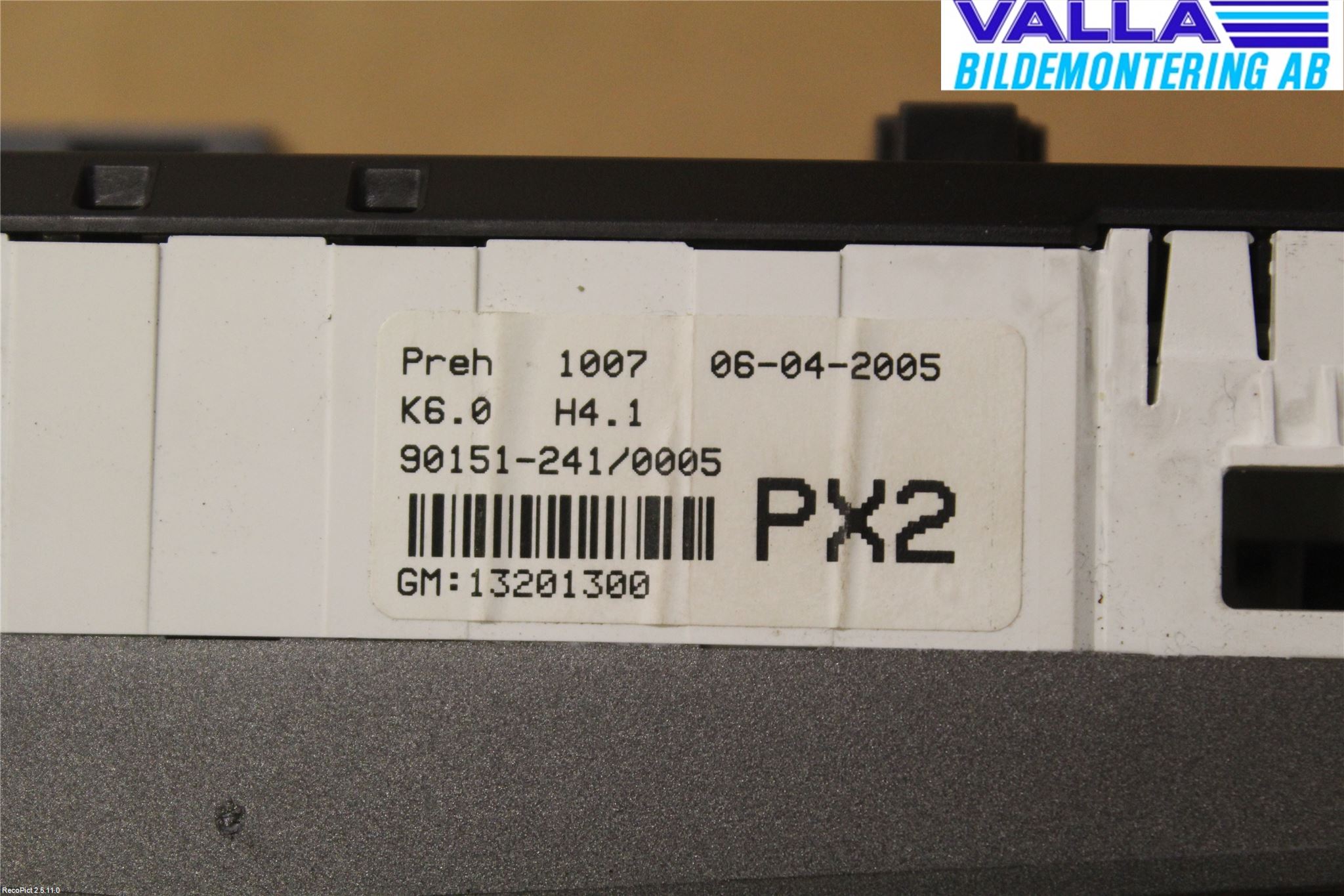 Opel ASTRA H 04-12 Varmeapparat Panel(Regulering)