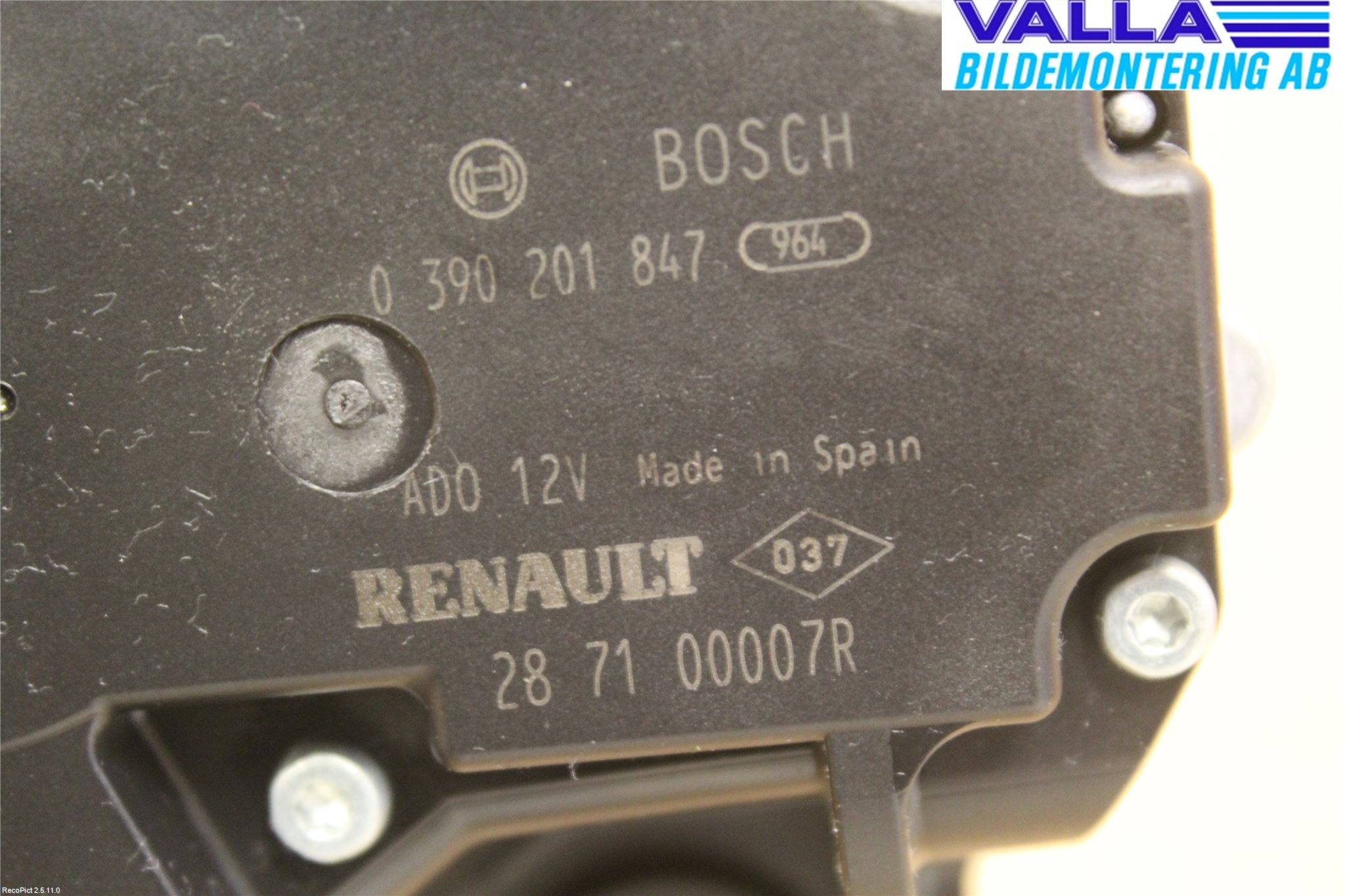 Renault MEGANE III 09-15 Viskermotor Bakluke