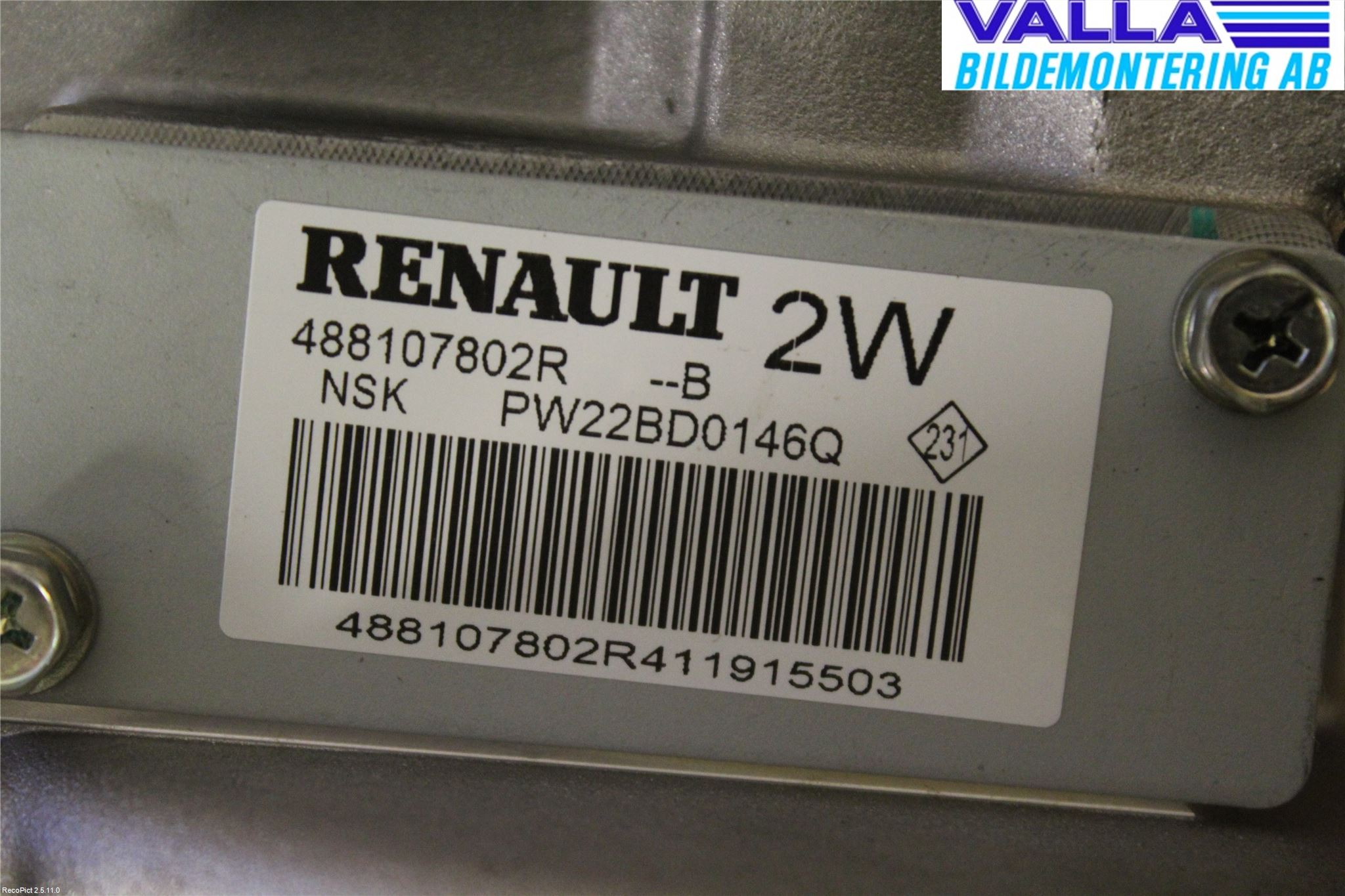Renault MEGANE III 09-15 Rattakselaggregat Innebygd Servo