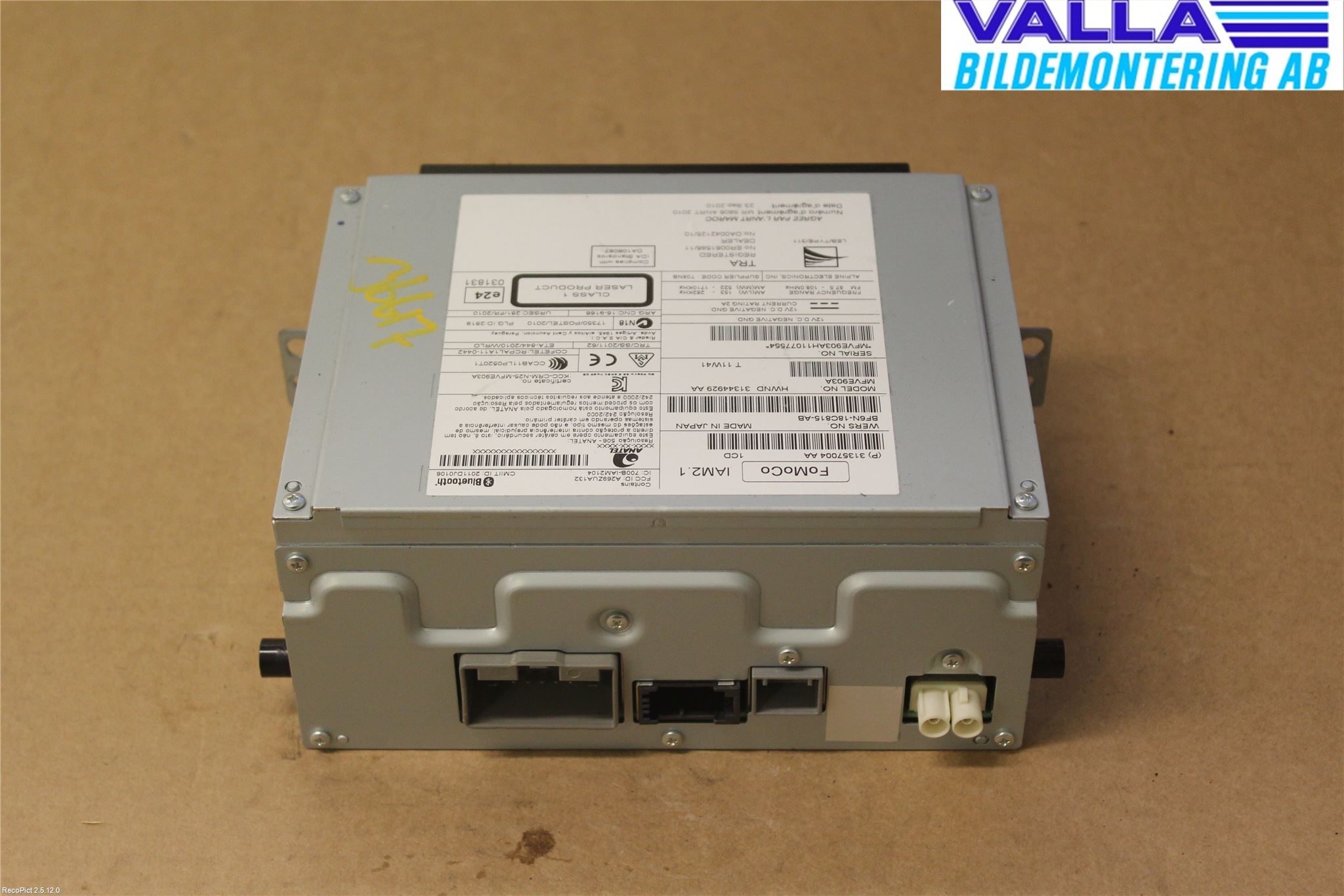 Volvo V60 11-13 Stereo Radio Med Cd