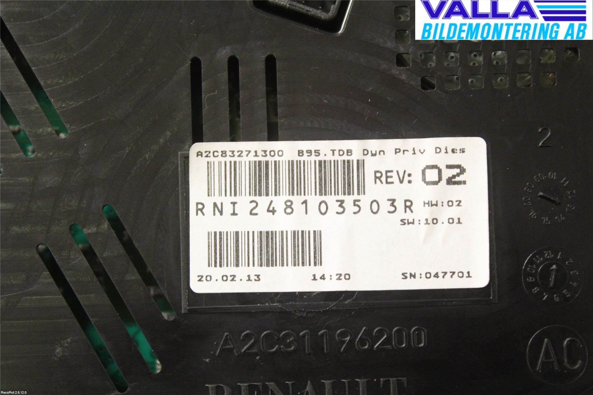 Renault MEGANE III 09-15 Instr Kombinert