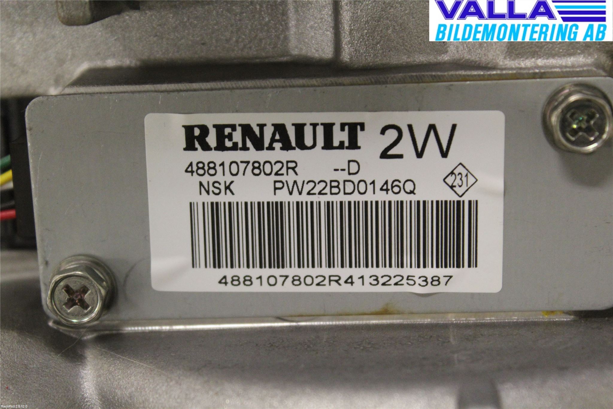 Renault MEGANE III 09-15 Rattakselaggregat Innebygd Servo