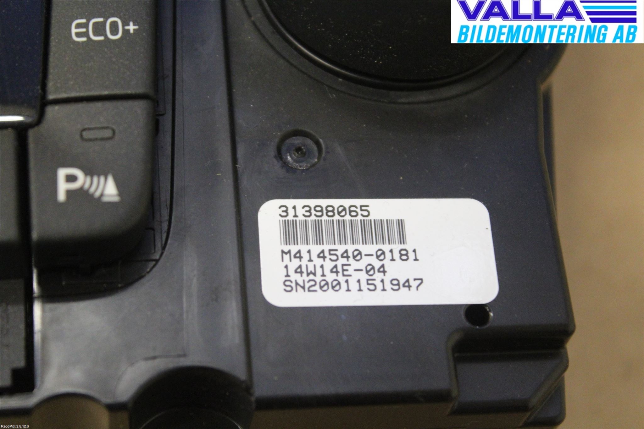Volvo V70 14-16 Varmeapparat Panel(Regulering)