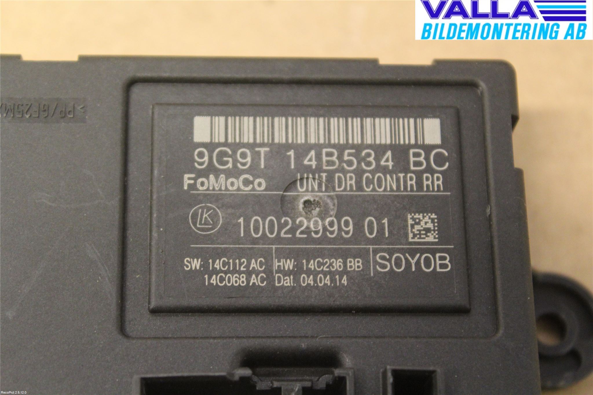 Volvo V70 14-16 Styreenhet Dør