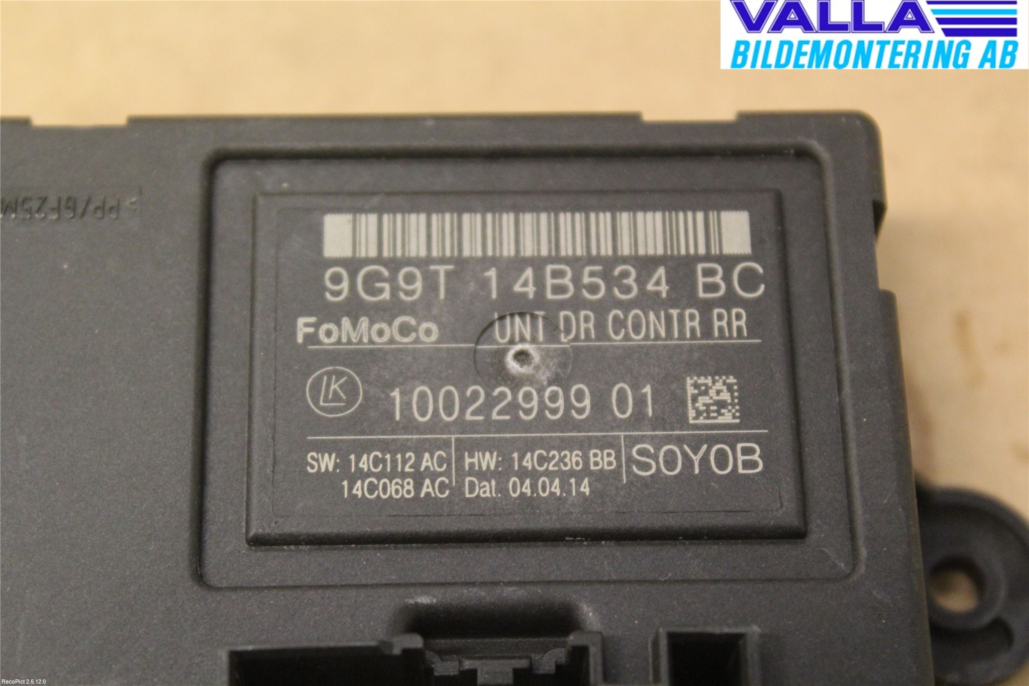 Volvo V70 14-16 Styreenhet Dør