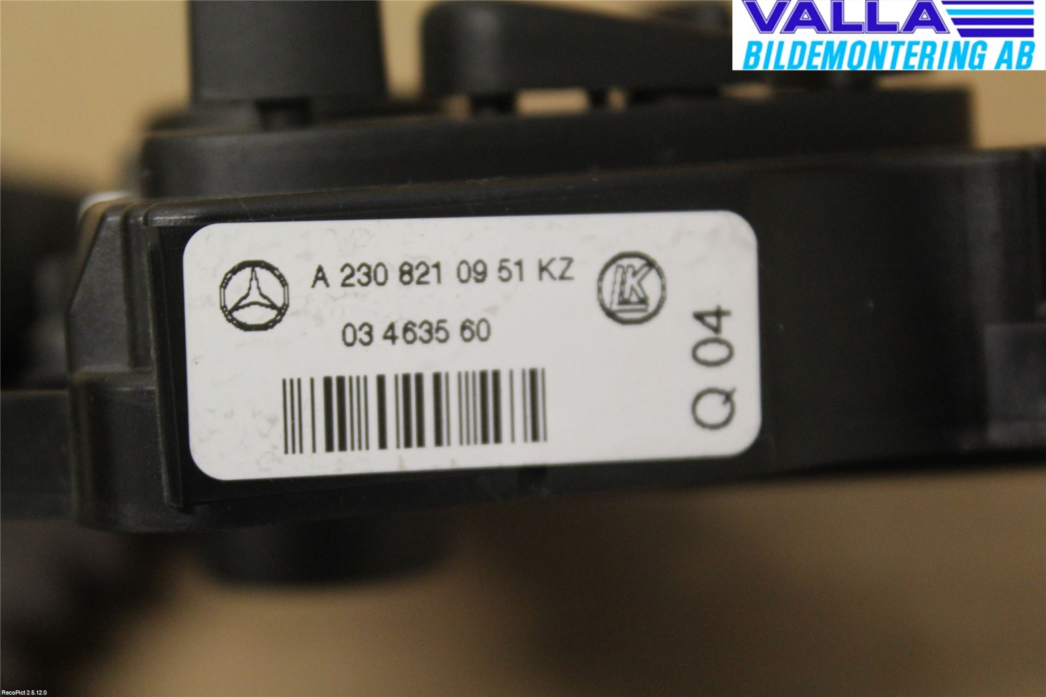 Mercedes-Benz MB SL-KLASS (R230) 00-11 Bryter Sete Regulering