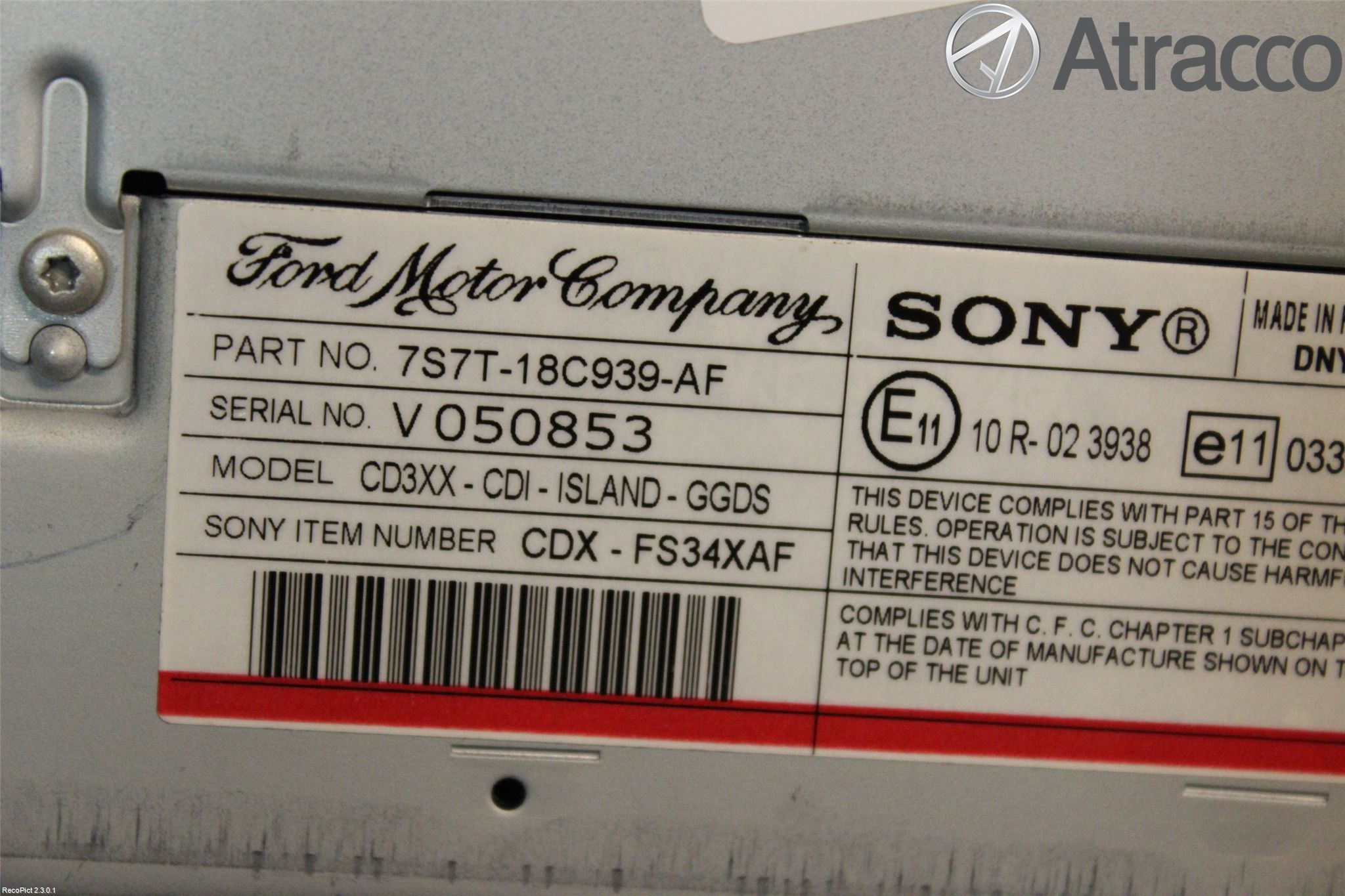 Ford MONDEO 07-15 Stereo Radio Med Cd