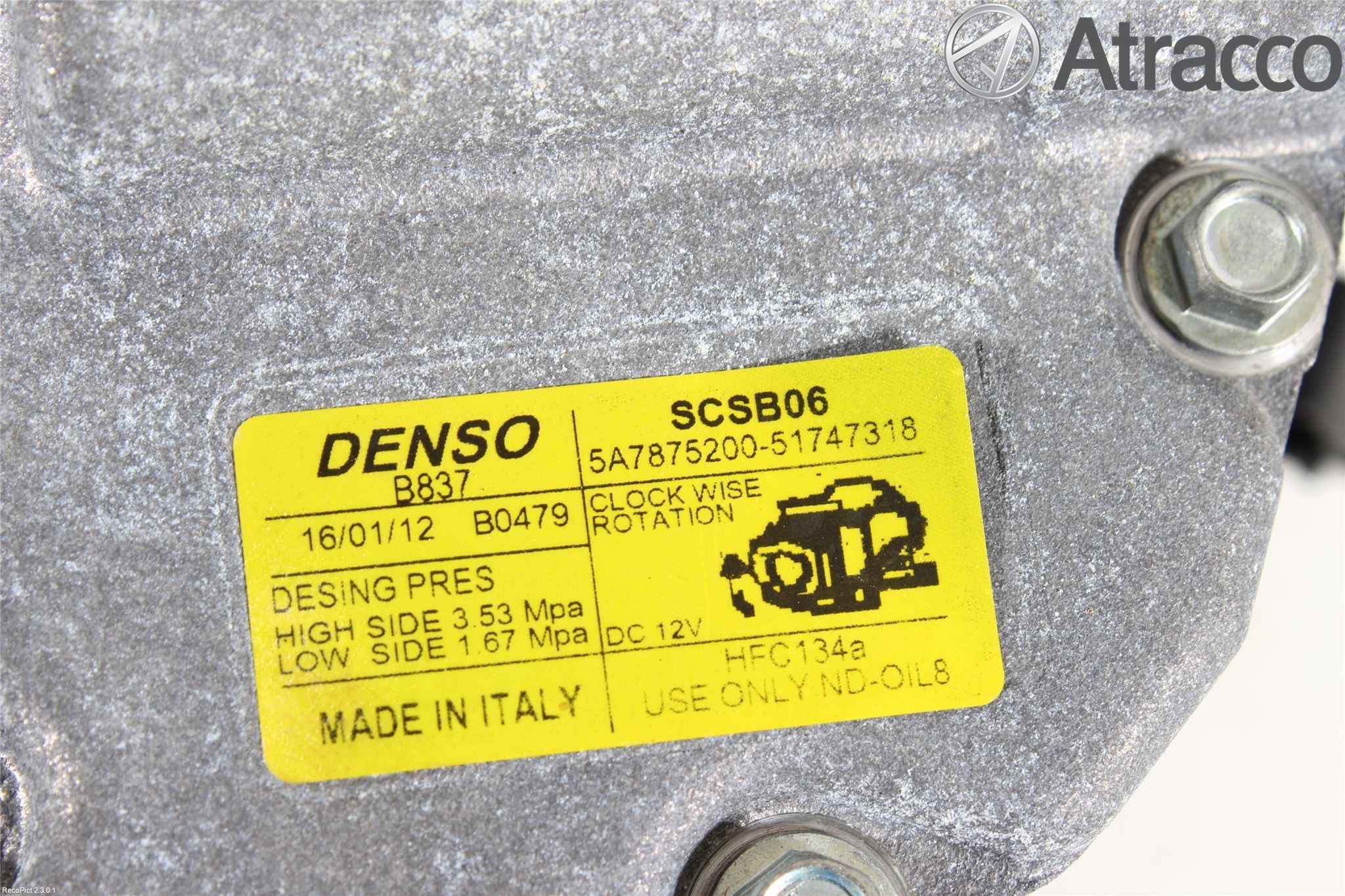 Ford KA 09-16 Varme Ac Kompressor